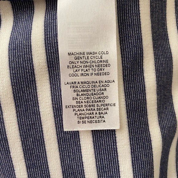 JOE Fresh Striped Shirt Dress Navy and White M - Picture 8 of 10